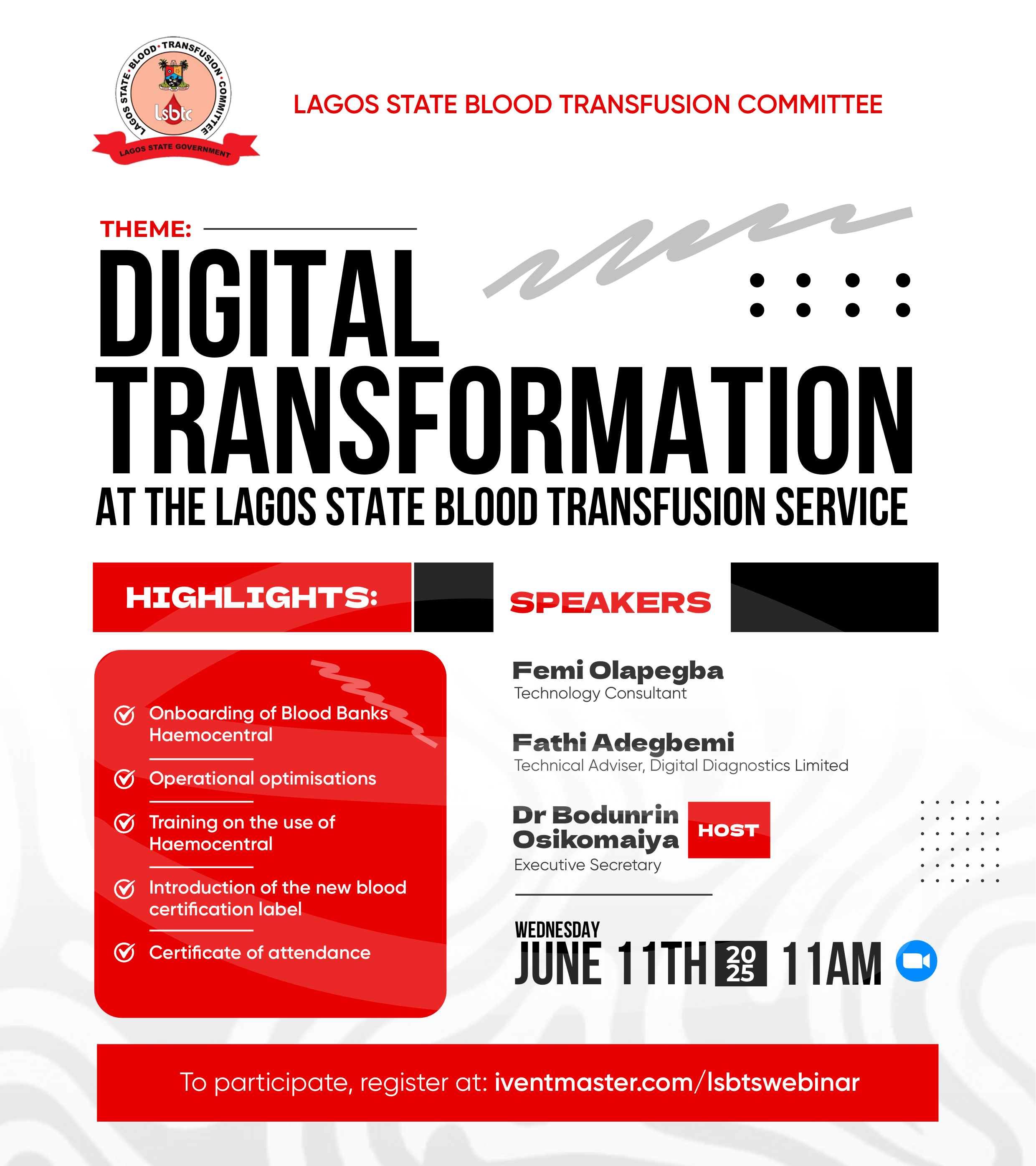 LAGOS STATE BLOOD TRANSFUSION COMMITTEE WEBINAR | iventmaster